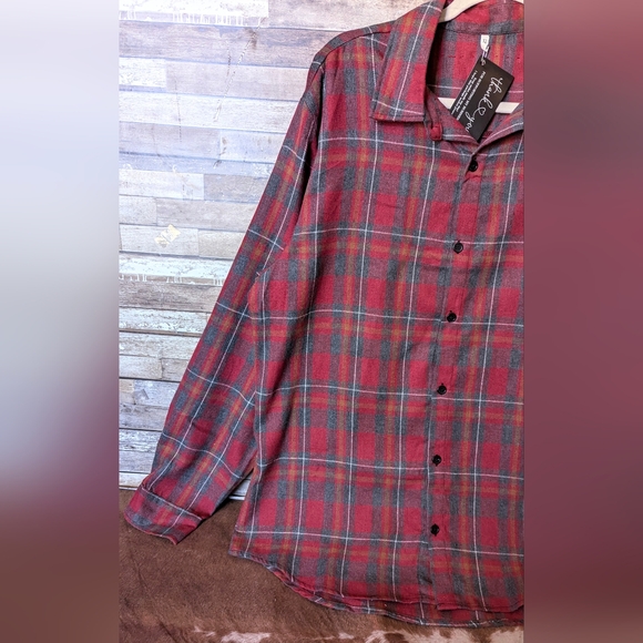 Johnny Cash I Walk The Line Upcycled Handcrafted Flannel Shirt - Picture 13 of 15